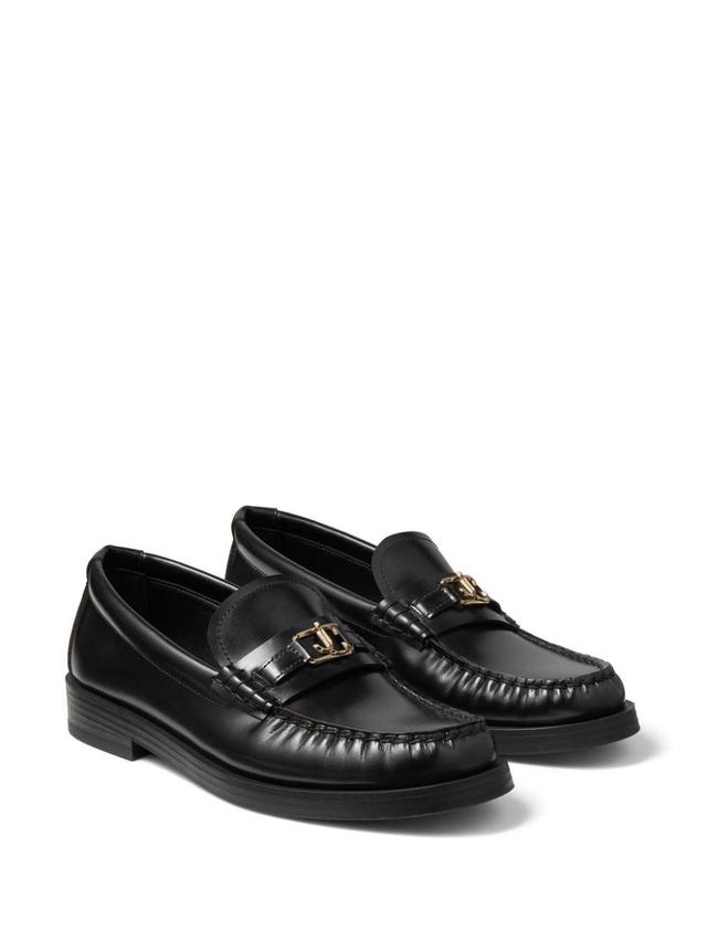 JIMMY CHOO Addie Loafer Mit Logo-schild In Black Product Image