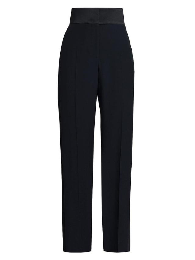 Womens Ultra-High-Rise Straight-Leg Trousers Product Image