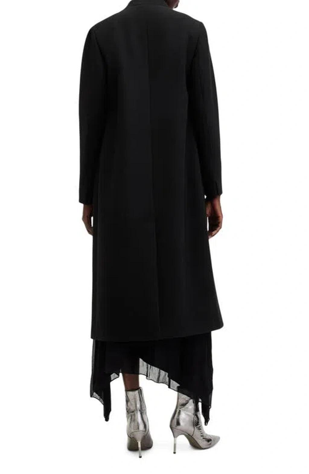 Margoh Asymmetric Zip Coat In Black Product Image