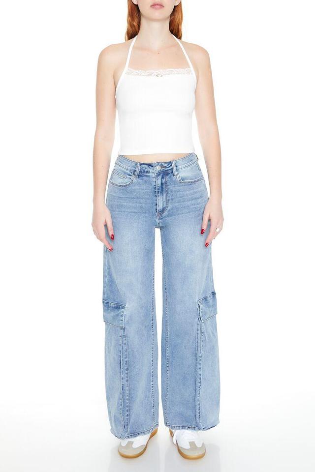 High-Rise Cargo Jeans | Forever 21 Product Image