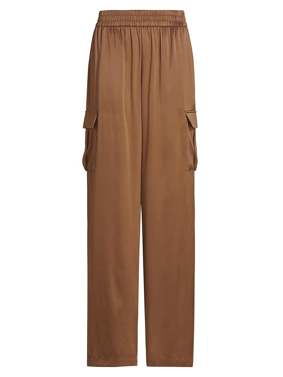 Womens Nazanin Silk-Blend Cargo Pants Product Image