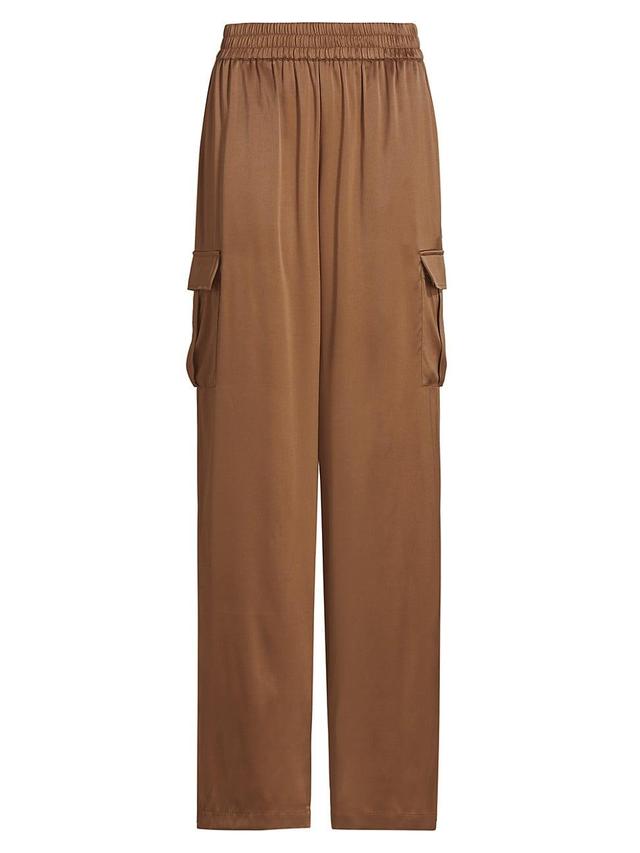 Womens Nazanin Silk-Blend Cargo Pants Product Image