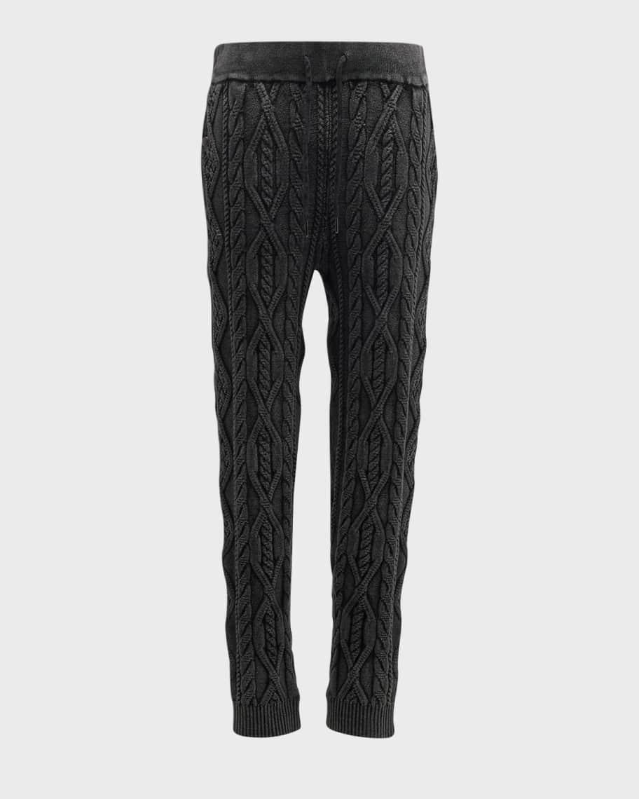 Men's Elijah Cable-Knit Joggers Product Image