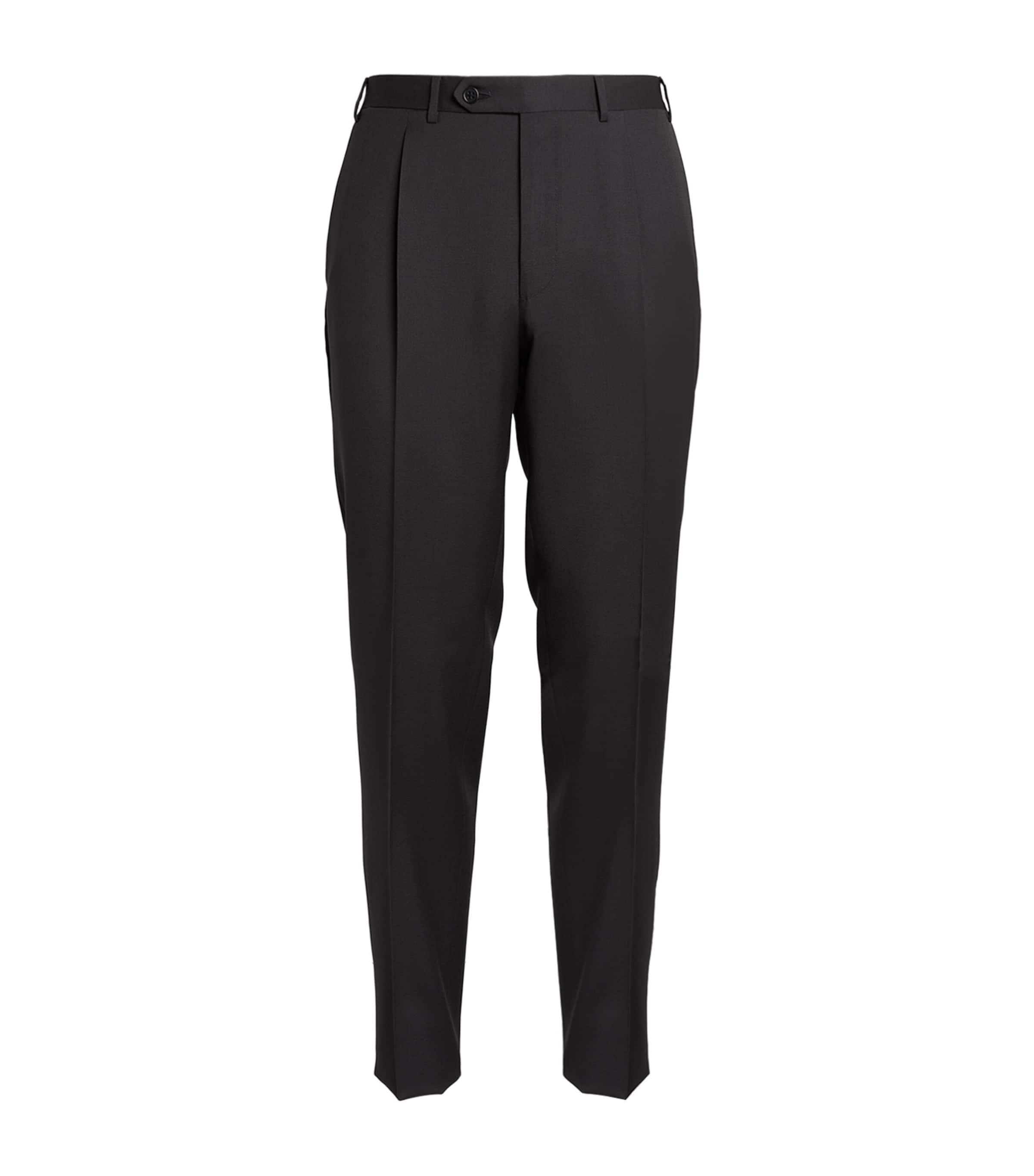 CANALI Wool Tailored Trousers In Navy Product Image