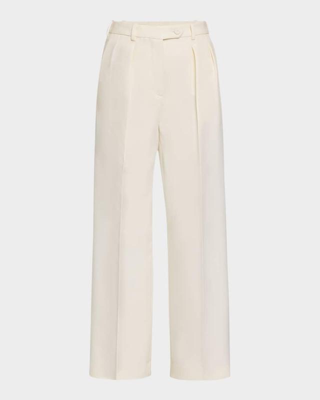 Bart Pleated Taper Leg Wool Trousers Product Image