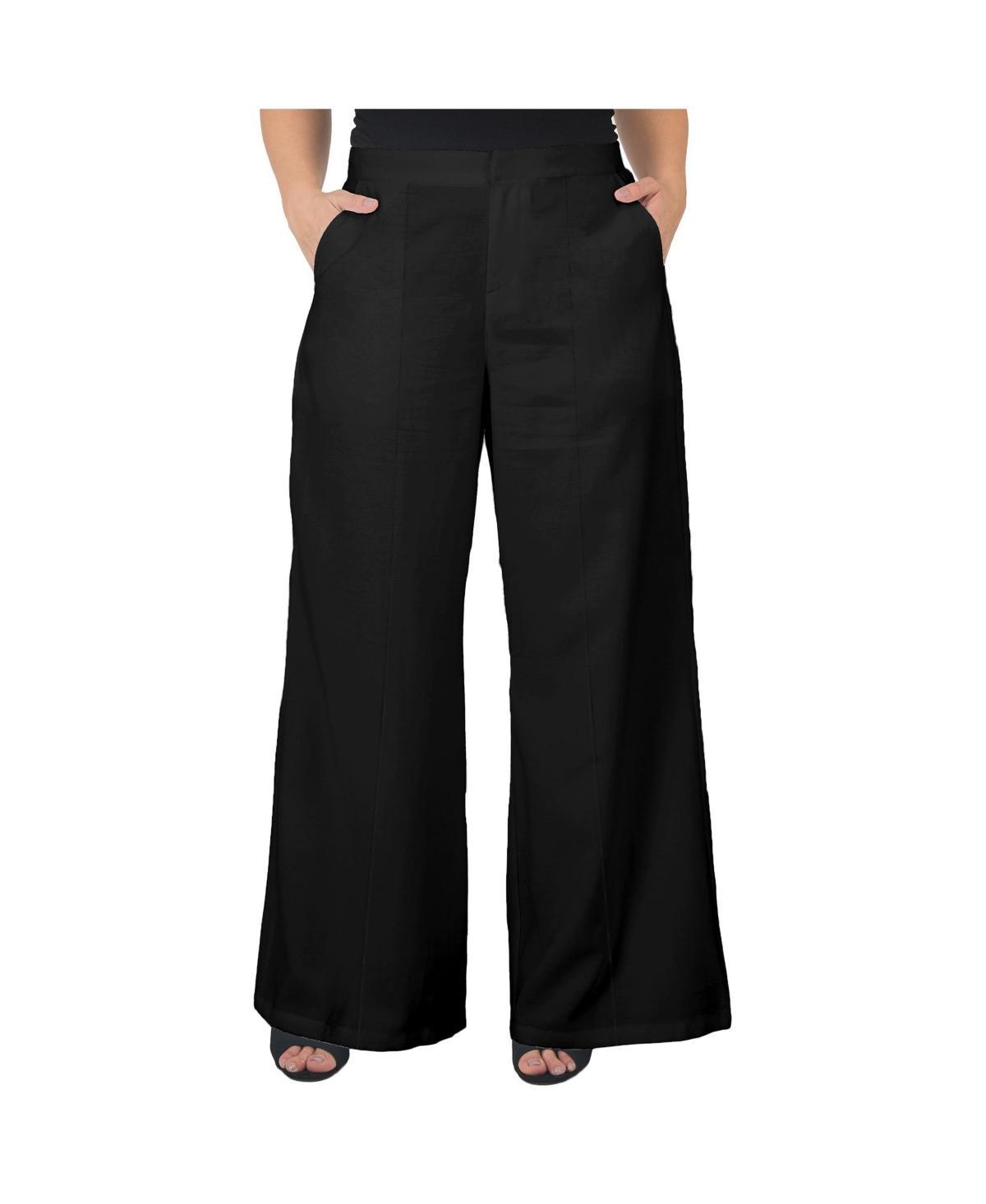 Womens Plus Size Printed High Waist Wide Leg Pants Product Image