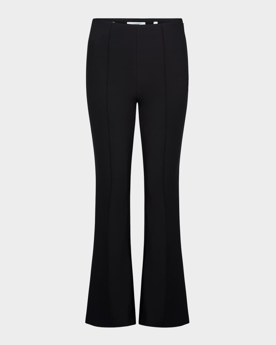 Cropped Flare-Leg Pintuck Pants product image