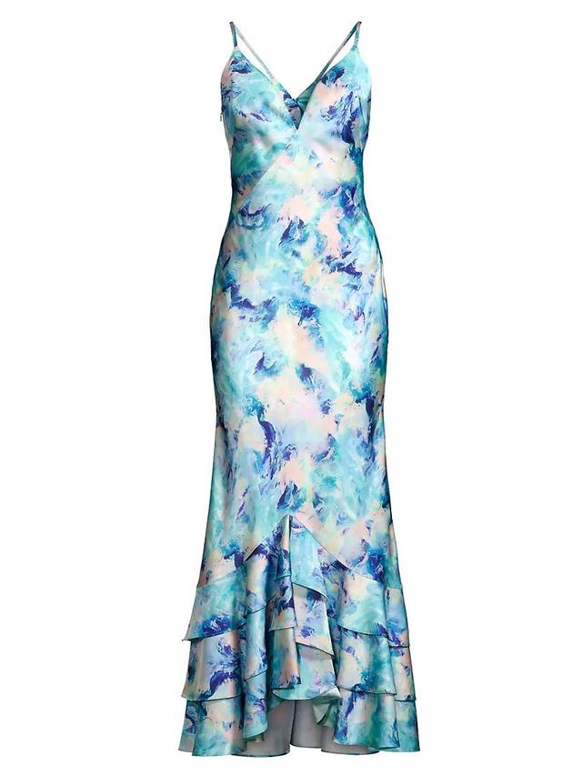 Abstract Satin Mermaid Gown Product Image