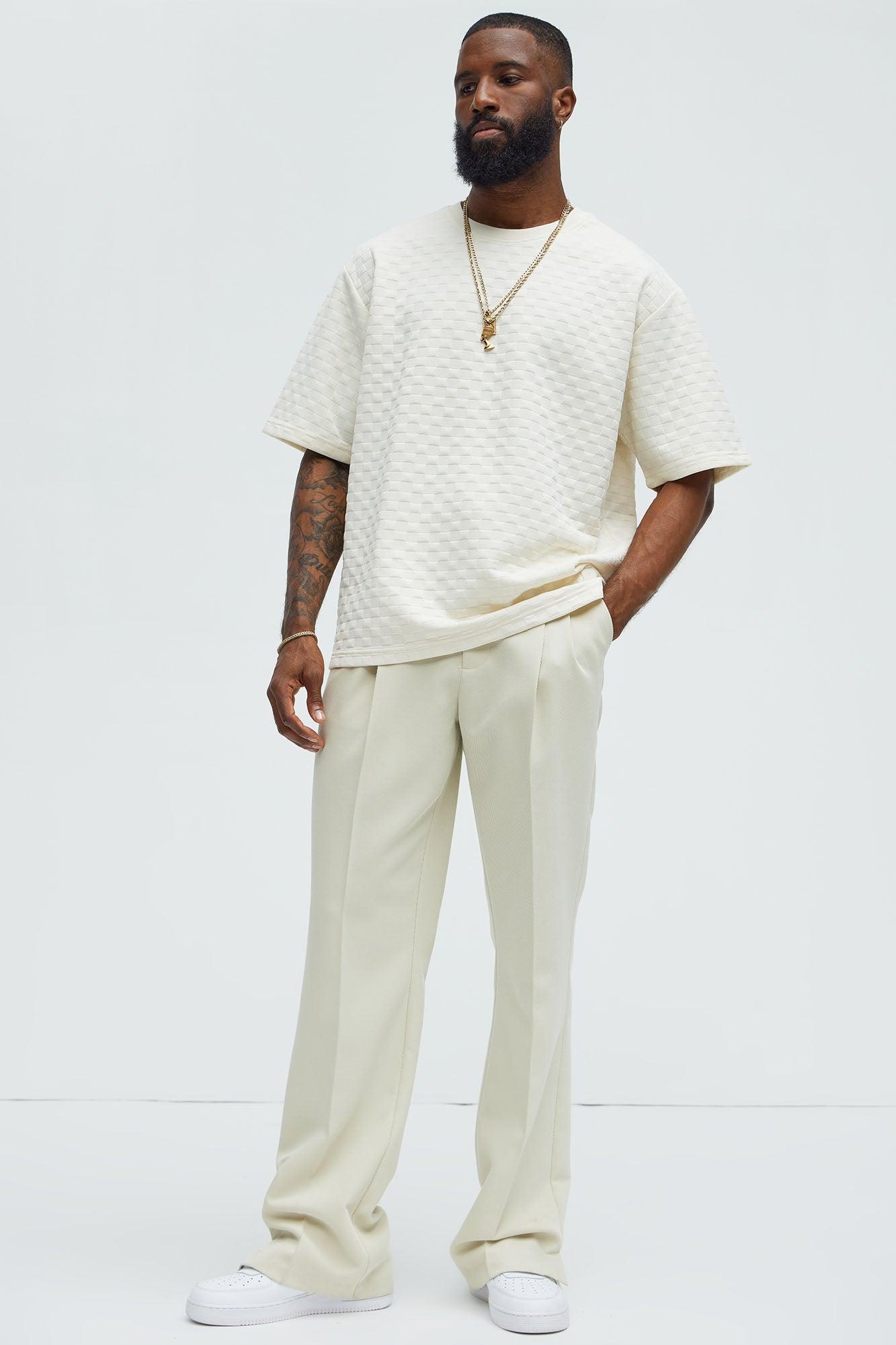 Check Mate Textured Tee - Off White Product Image