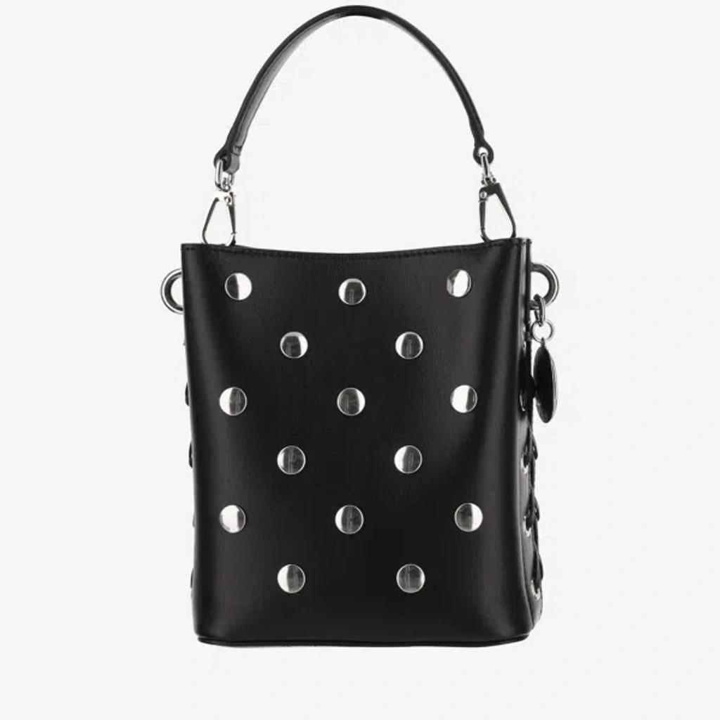 Frayme Studded Small Bucket Bag In Black Product Image