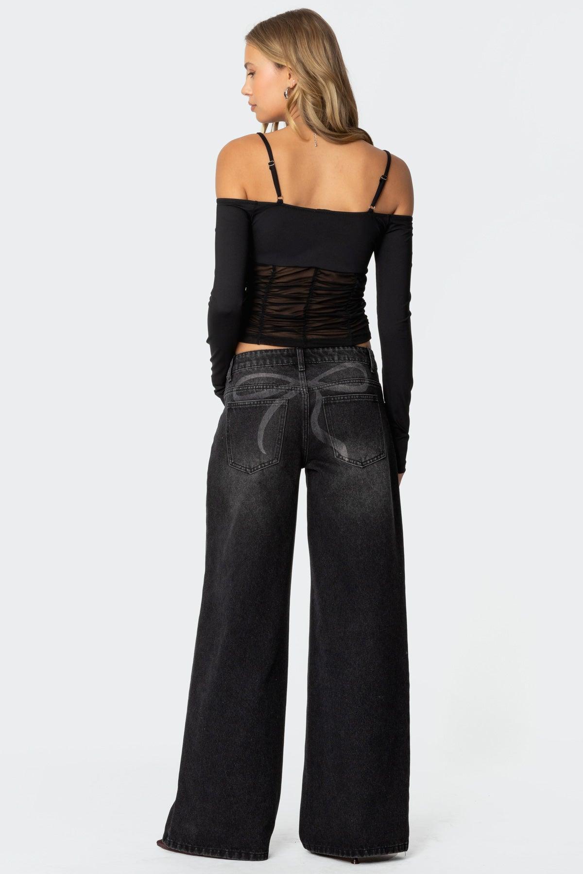 Susie Off Shoulder Mesh Top Product Image