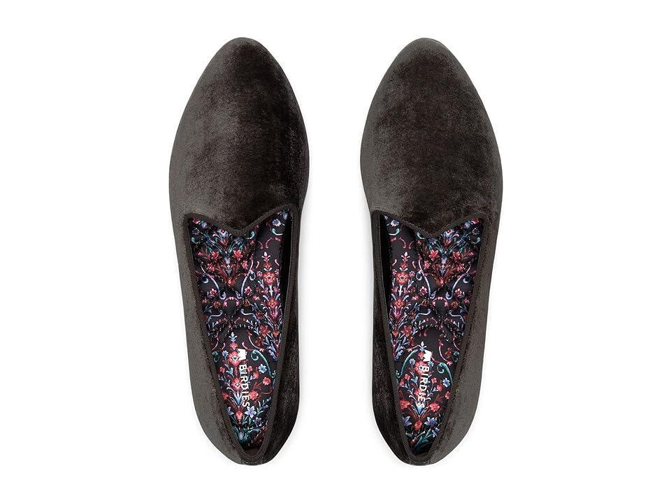 Birdies Heron Velvet Flat (Charcoal Velvet) Women's Shoes Product Image