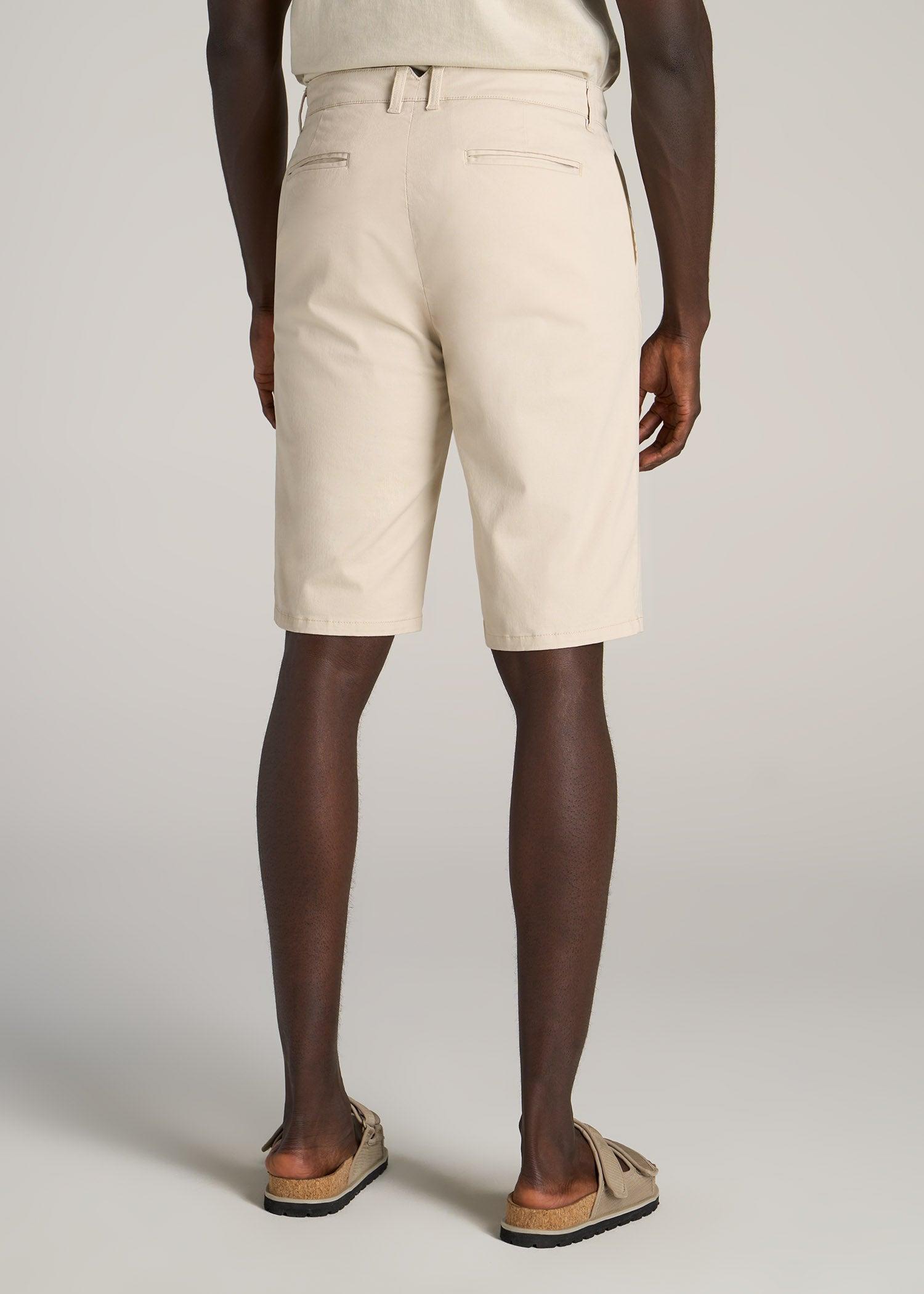 Chino Shorts for Tall Men in Soft Beige Male Product Image