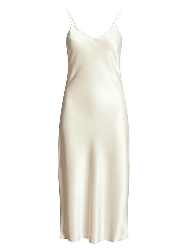 Womens Satin Slip Midi-Dress Product Image