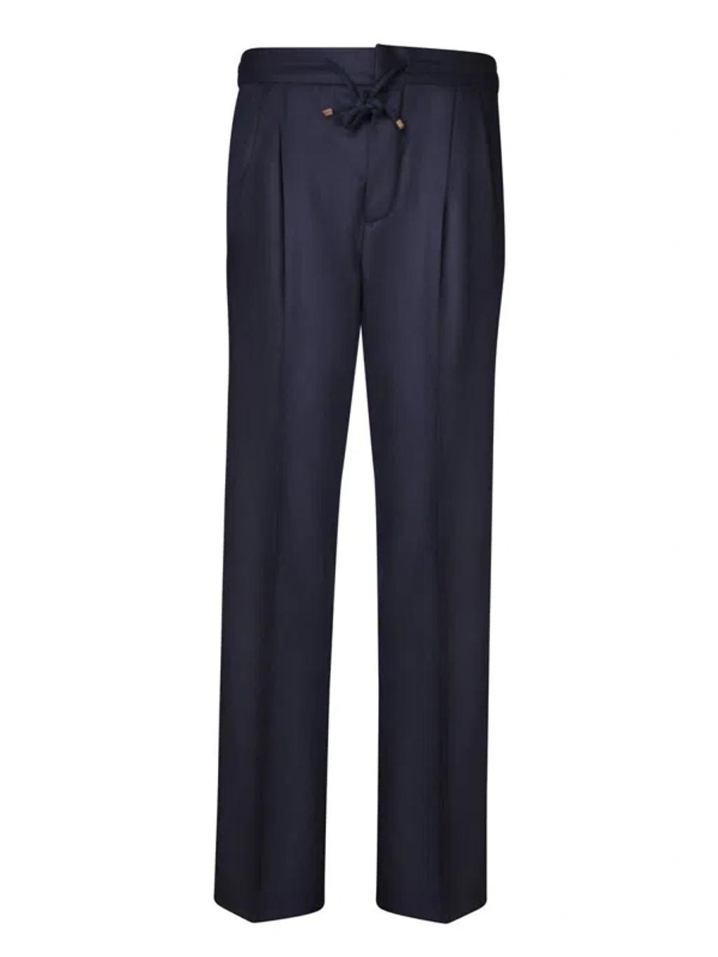 BRUNELLO CUCINELLI Relaxed Fit Trouser In Blue Product Image