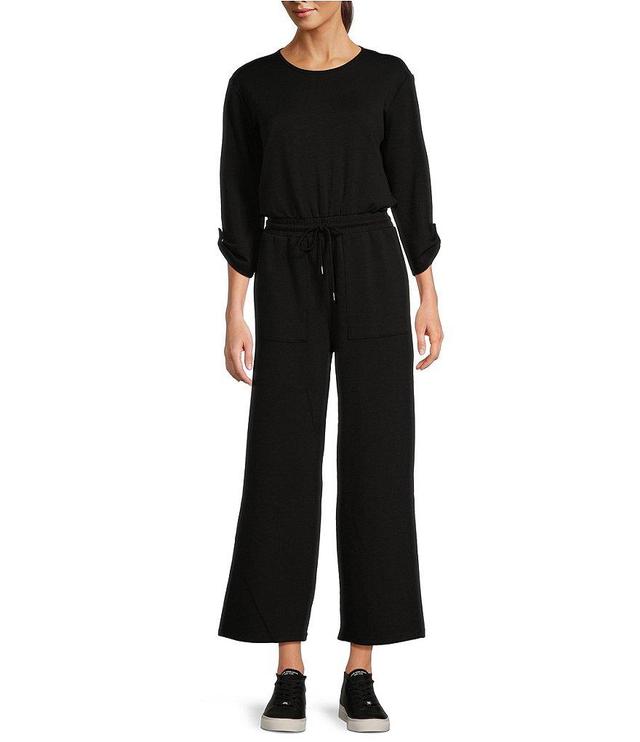 Kinesis 3/4 Sleeve Wide Leg Jumpsuit Product Image