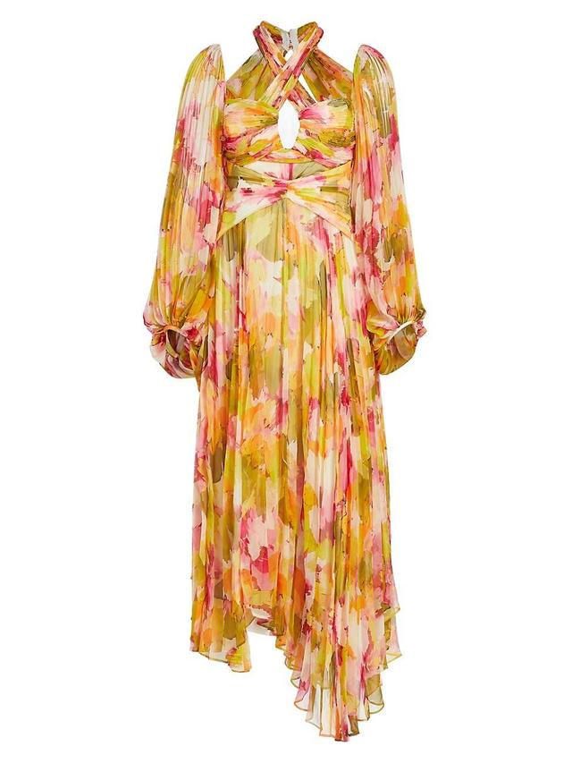 Womens Abbeywood Pleated Balloon-Sleeve Maxi Dress Product Image