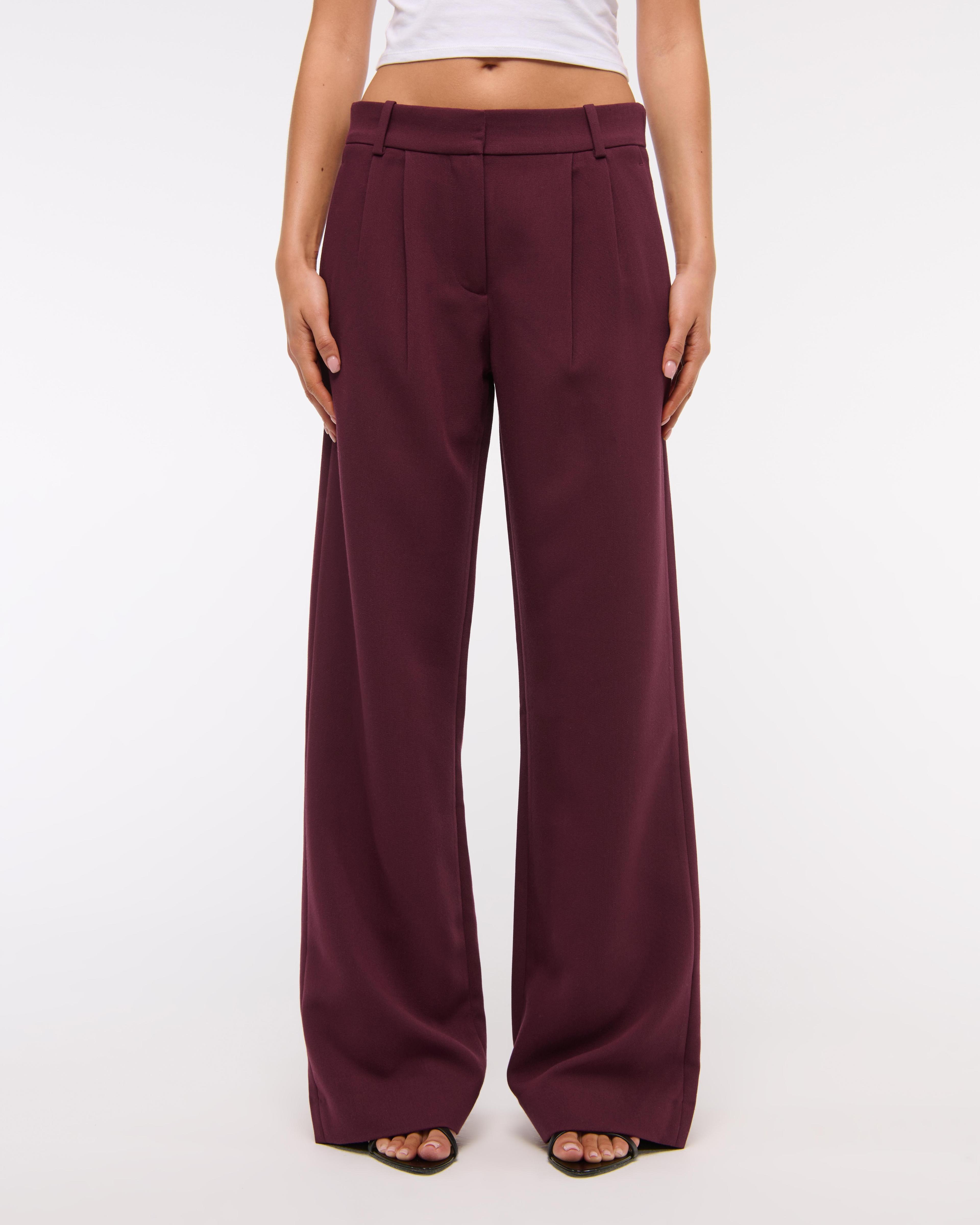 A&F Sloane Low Rise Tailored Wide Leg Pant Product Image