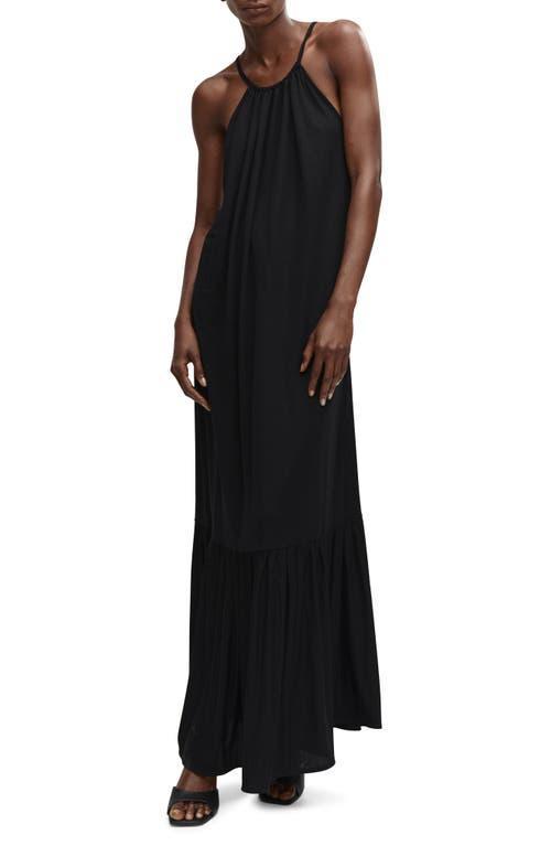 MANGO - Cross back maxi dress black - 4 - Women Product Image