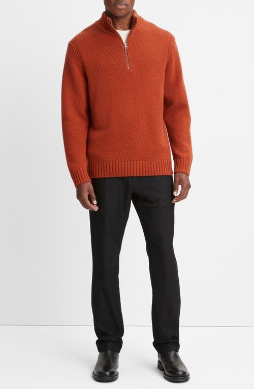 Vince Relaxed Fit Quarter Zip Wool & Cashmere Sweater Product Image