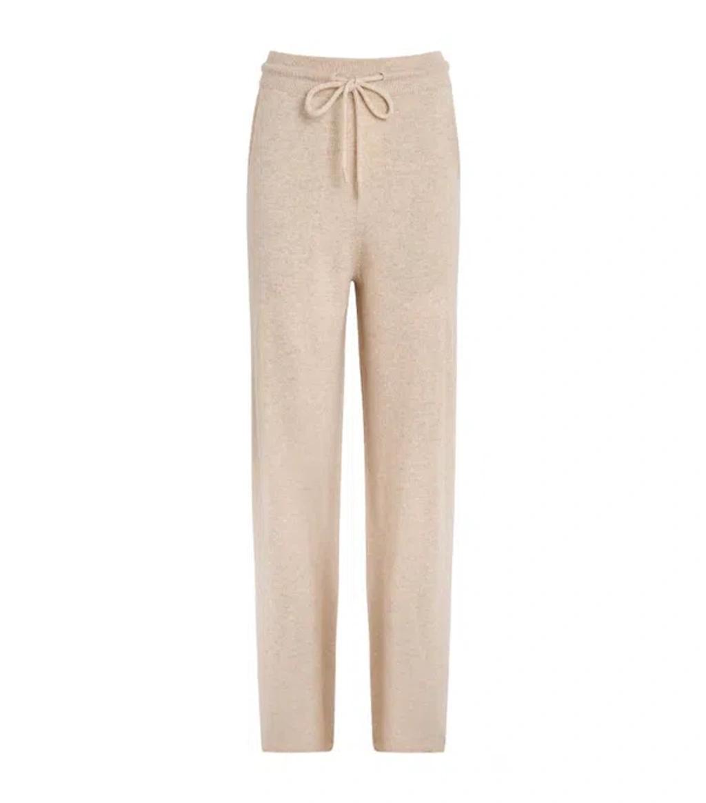 Wool-cashmere Sweatpants In Beige Product Image