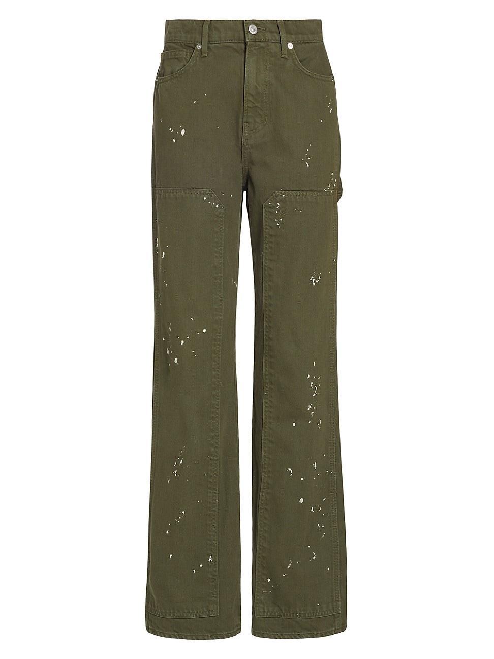 Womens Dylan High-Rise Splattered Paint Straight Jeans Product Image