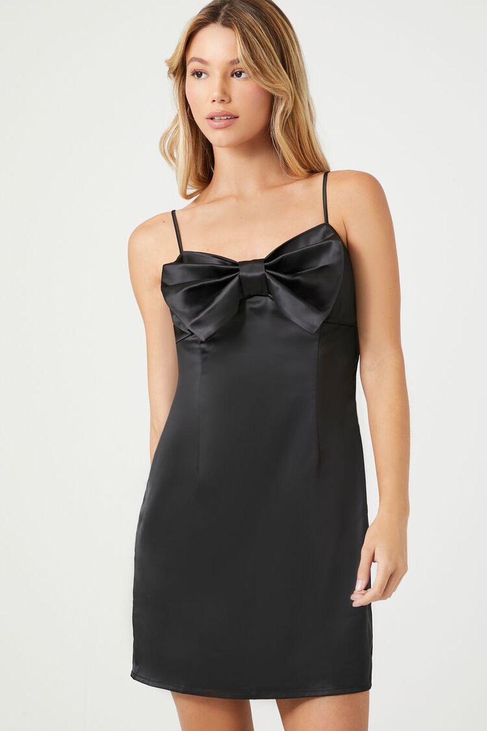 Satin Bow Mini Dress | Forever 21 Product Image