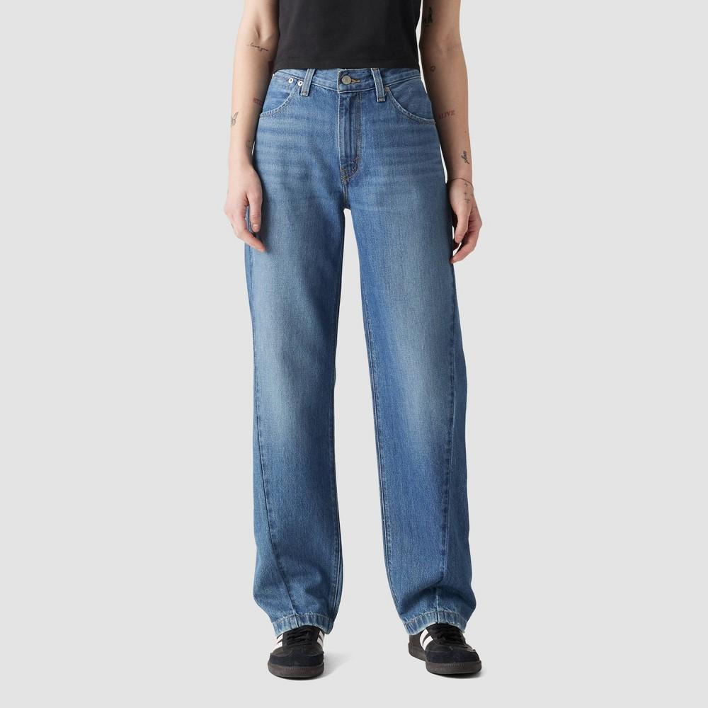 Levis Womens Mid-Rise 94s Baggy Straight Leg Jeans - Its Gonna Be May 26 Product Image