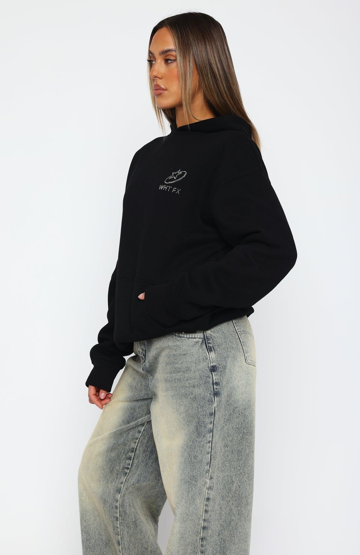 Always Shining Oversized Hoodie Black Product Image