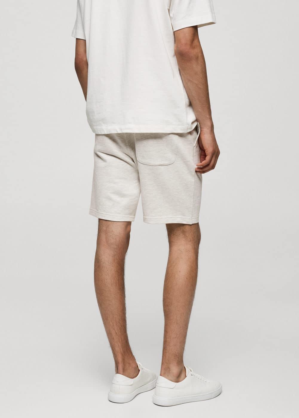 MANGO MAN - Jogger cotton Bermuda shorts light heather greyMen Product Image