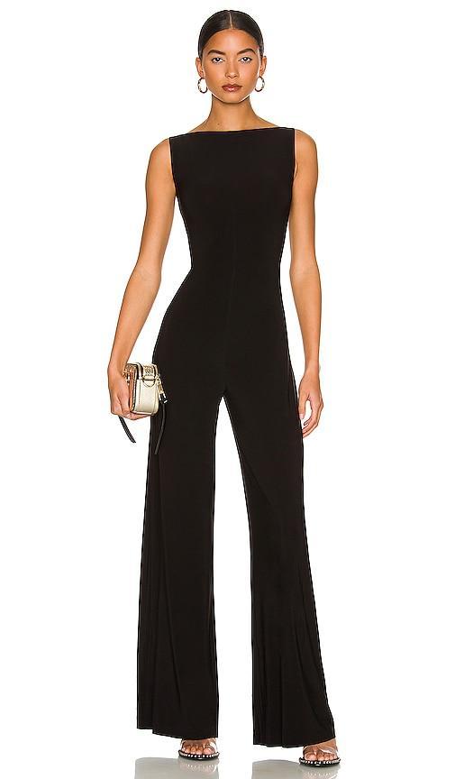 Norma Kamali Sleeveless X Straight Leg Jumpsuit Product Image