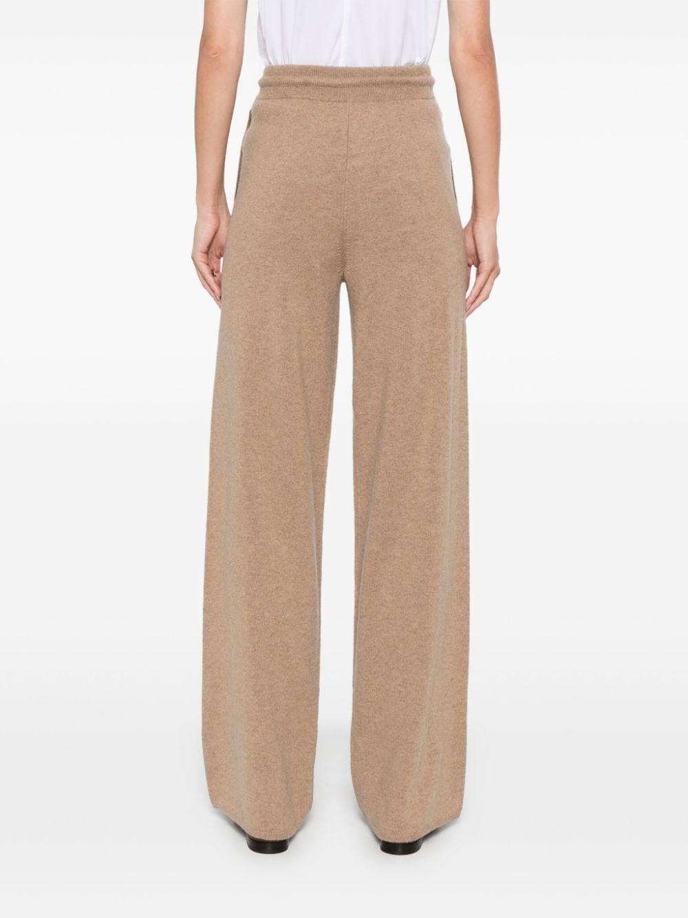 MAX MARA Logo-patch Knitted Trousers In Brown product image