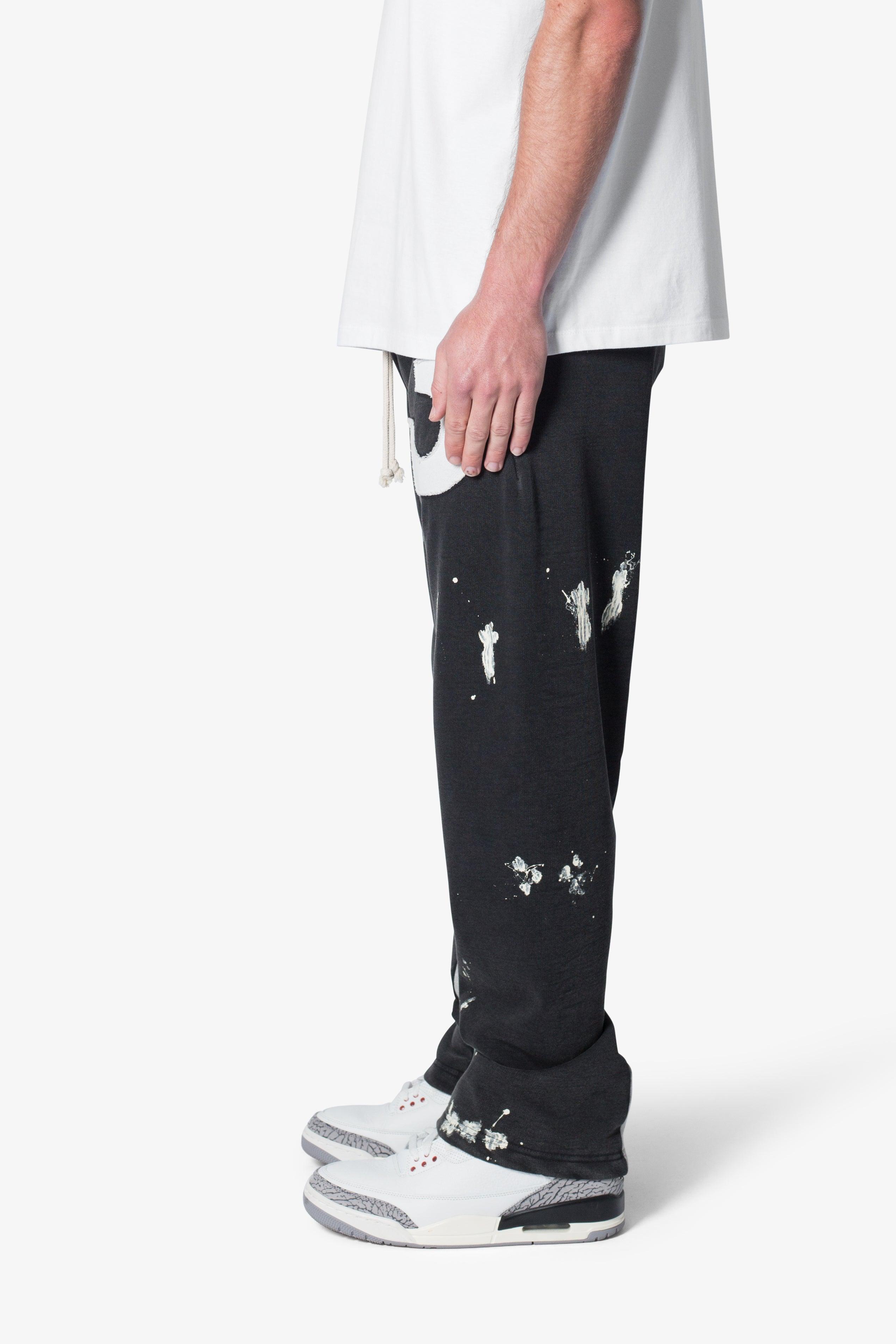 3 Patch Contrast Sweatpants - Washed Black Product Image