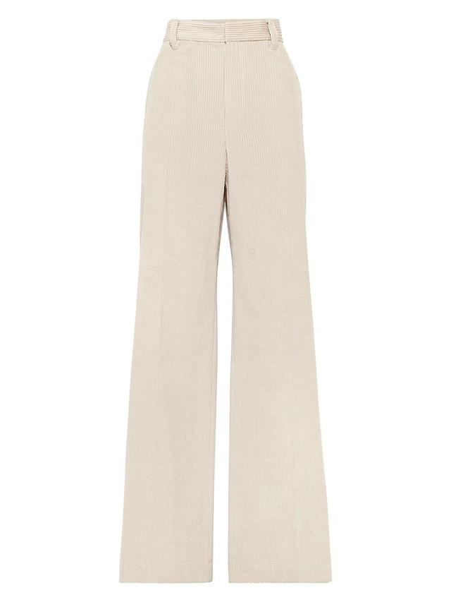 Womens Cotton Corduroy Loose Trousers Product Image