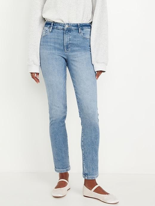 High-Waisted Vintage Slim Jeans Product Image