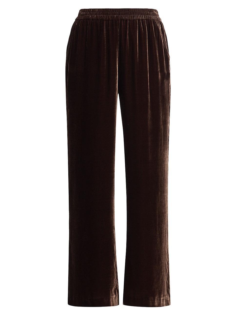 Womens The Veronica Velvet Wide-Leg Pants Product Image