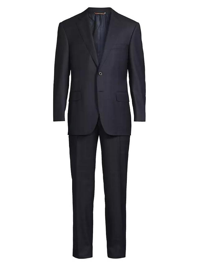 Plaid Wool Trim-Fit Suit Product Image