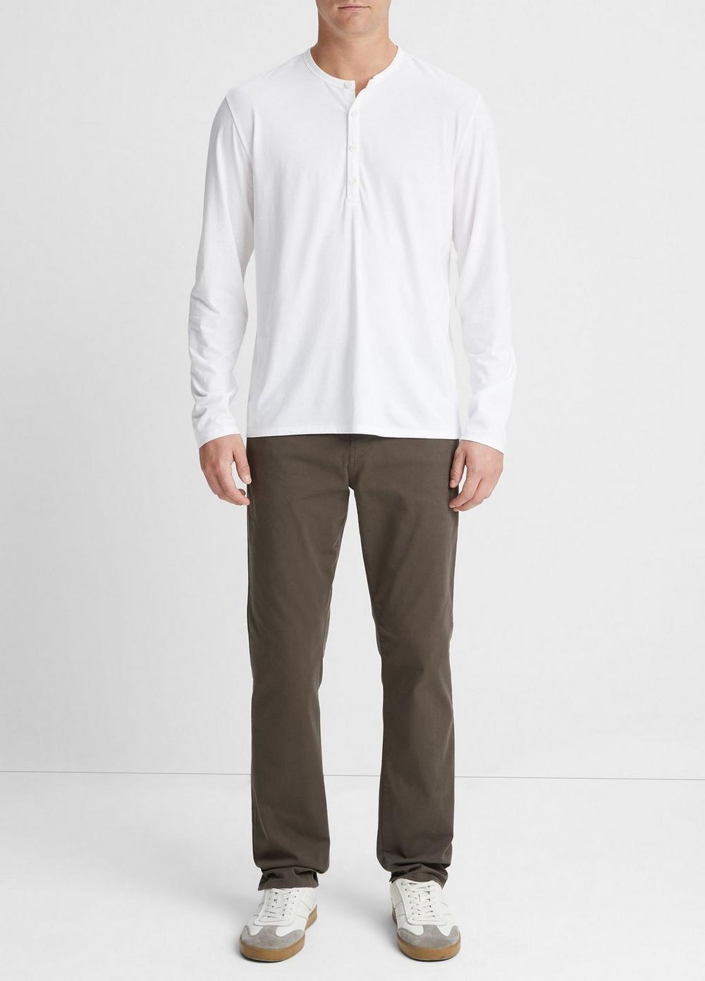 Pima Cotton Long-Sleeve Henley Product Image