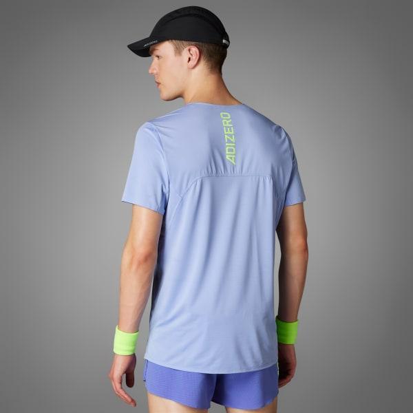 adidas Adizero Running Tee Blue Spark 2XL Mens Product Image