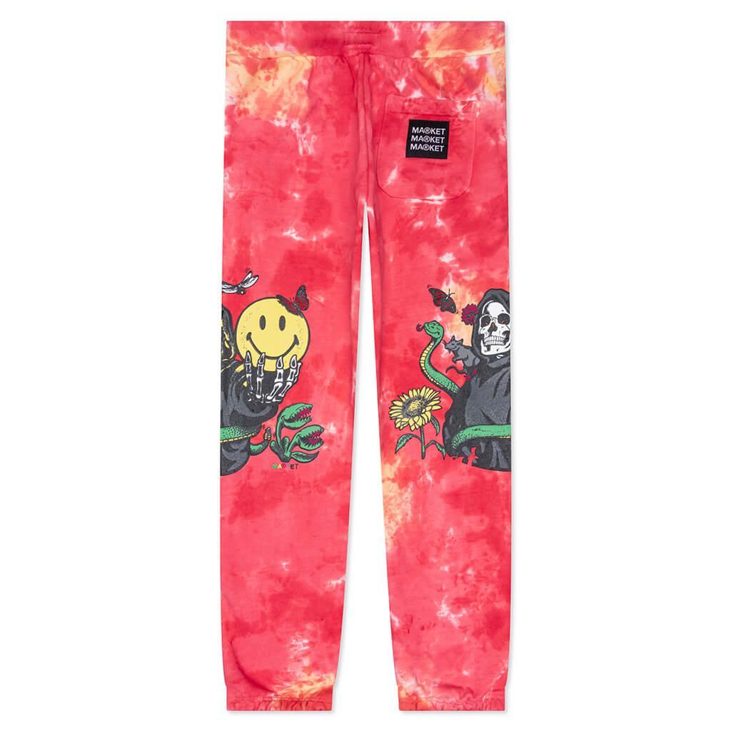 Smiley Look At The Bright Side Tie-Dye Sweatpants - Pink Male Product Image