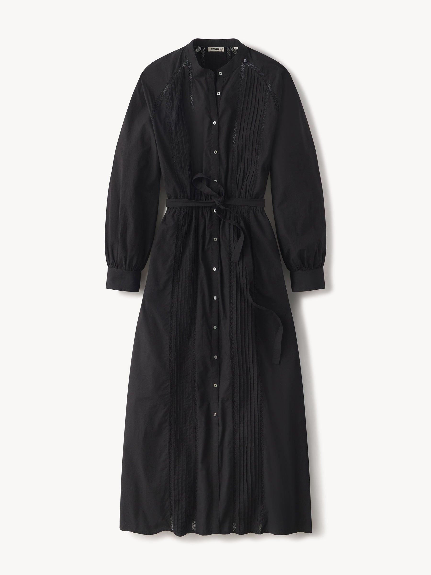 Black Heirloom Poplin Poet Dress Product Image