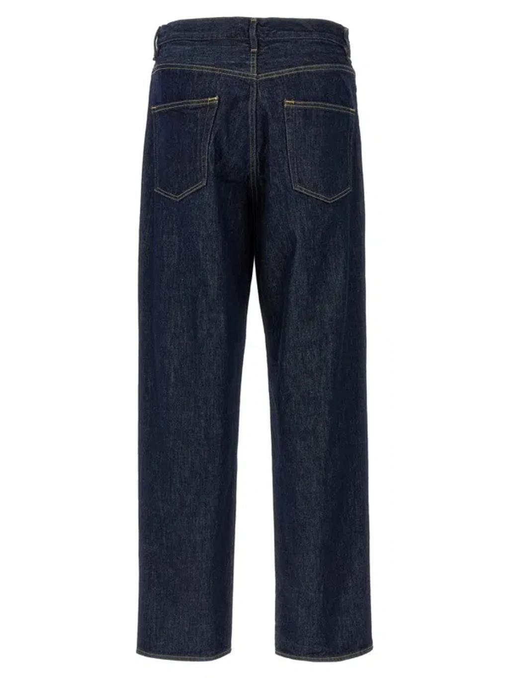 AURALEE Indigo Hard Twist Denim 5p Jeans In Blue Product Image