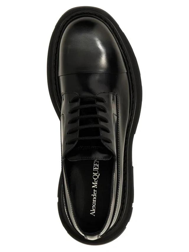 Lace-up Leather Lace Up Shoes In Black Product Image