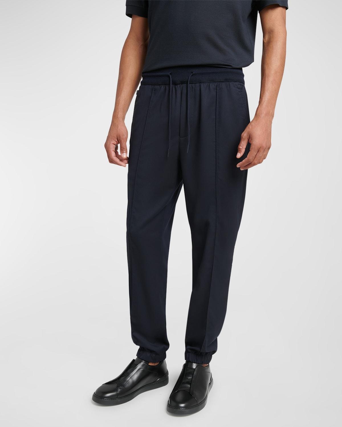 Mens Drawstring Formal Trousers Product Image