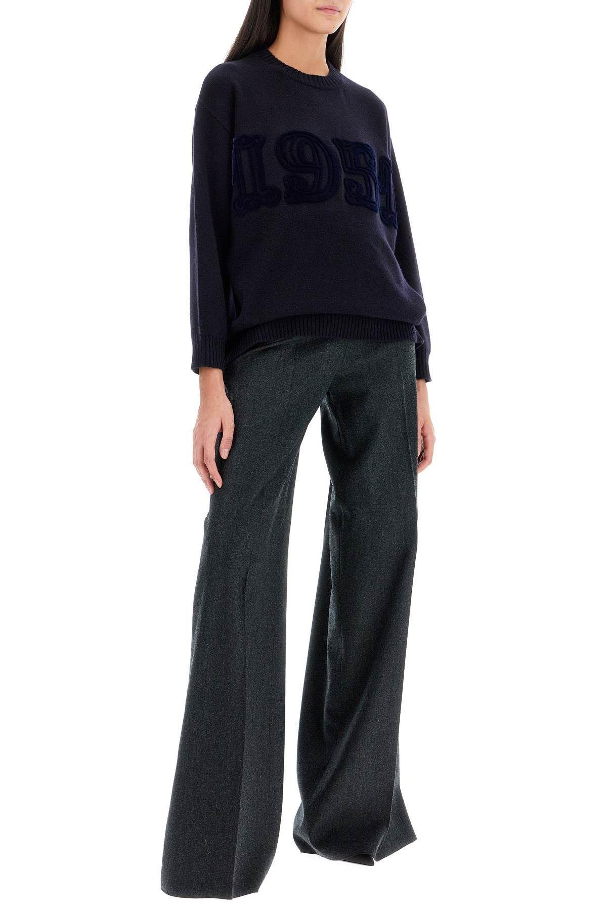 MAX MARA Oversized Wool And Cashmere Sweater In Blue Product Image