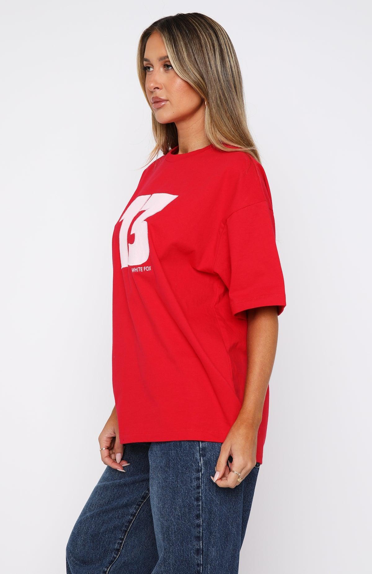 Your Lucky Day Oversized Tee Red Product Image