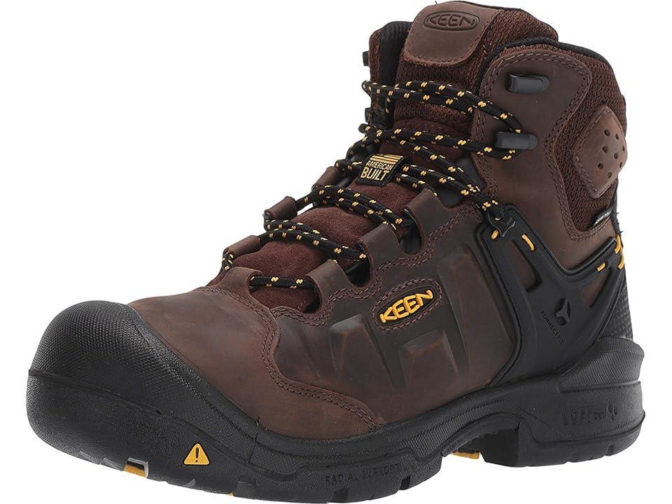 KEEN Utility Dover 6 Waterproof (Comp Toe) (Dark Earth/Black) Men's Work Boots Product Image