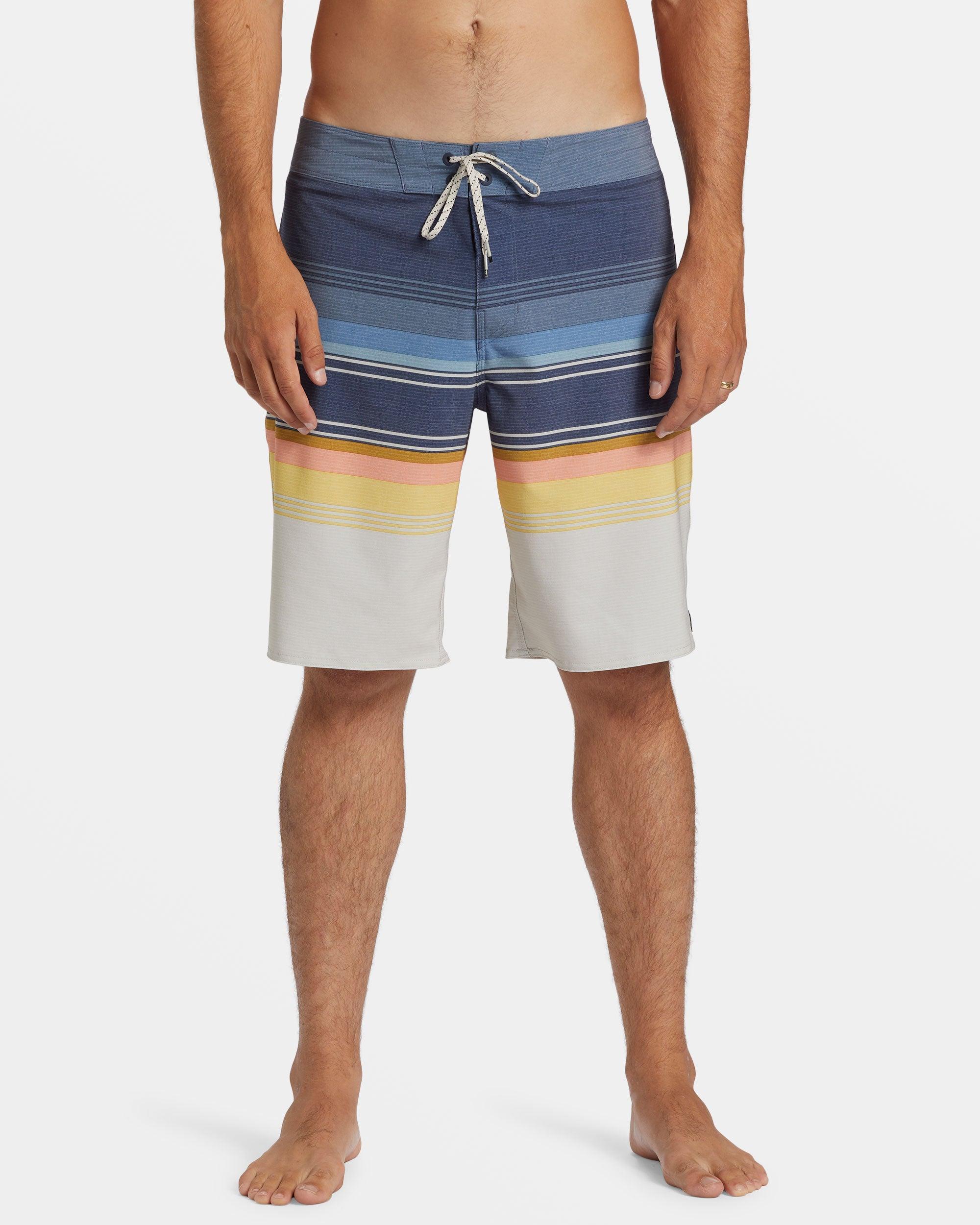 All Day Stripe Pro 20" Boardshorts - Dusty Navy Male Product Image