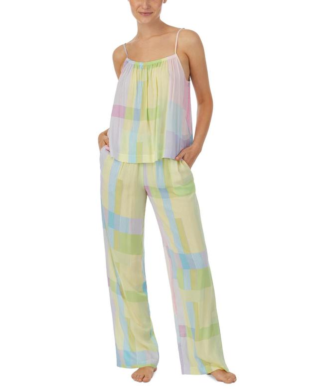 Sanctuary Womens 2-Pc. Plaid Long Tank Pajamas Set Product Image