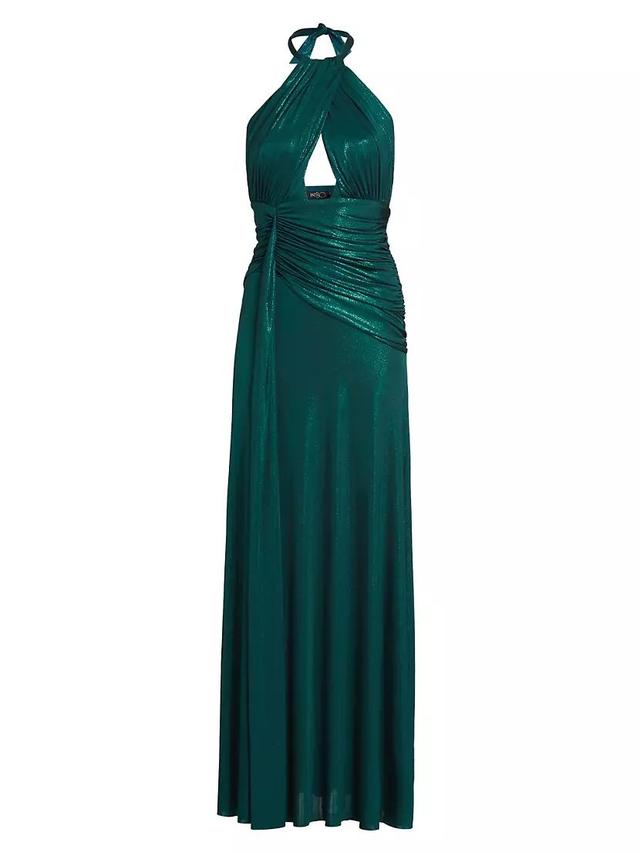 Metallic Jersey Halterneck Gown Product Image